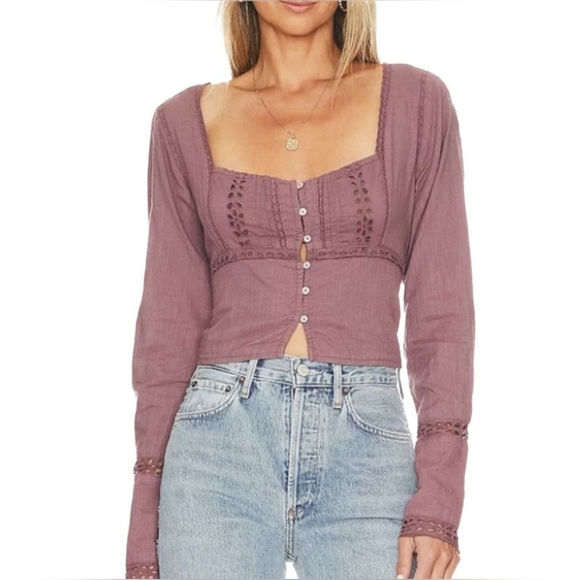 NWT Free People Joie Blouse, Size L. - Picture 6 of 8